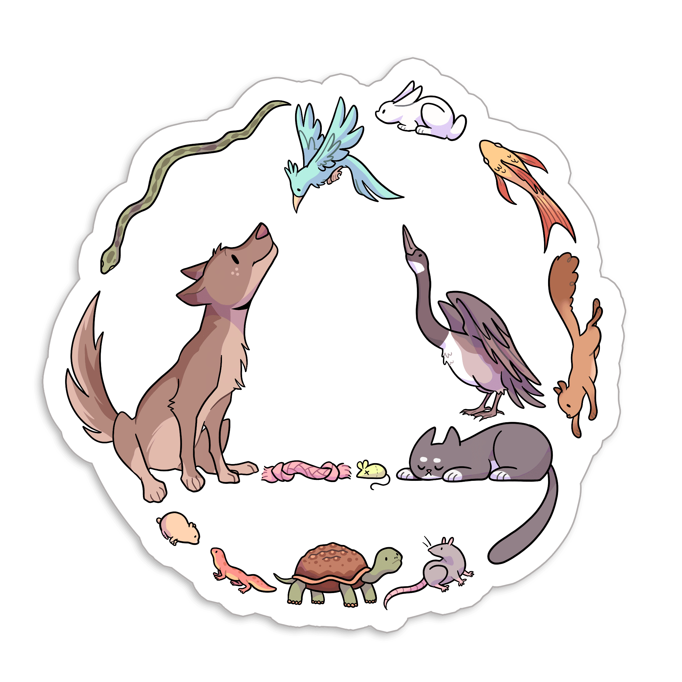 AA Animals, recovery vinyl sticker