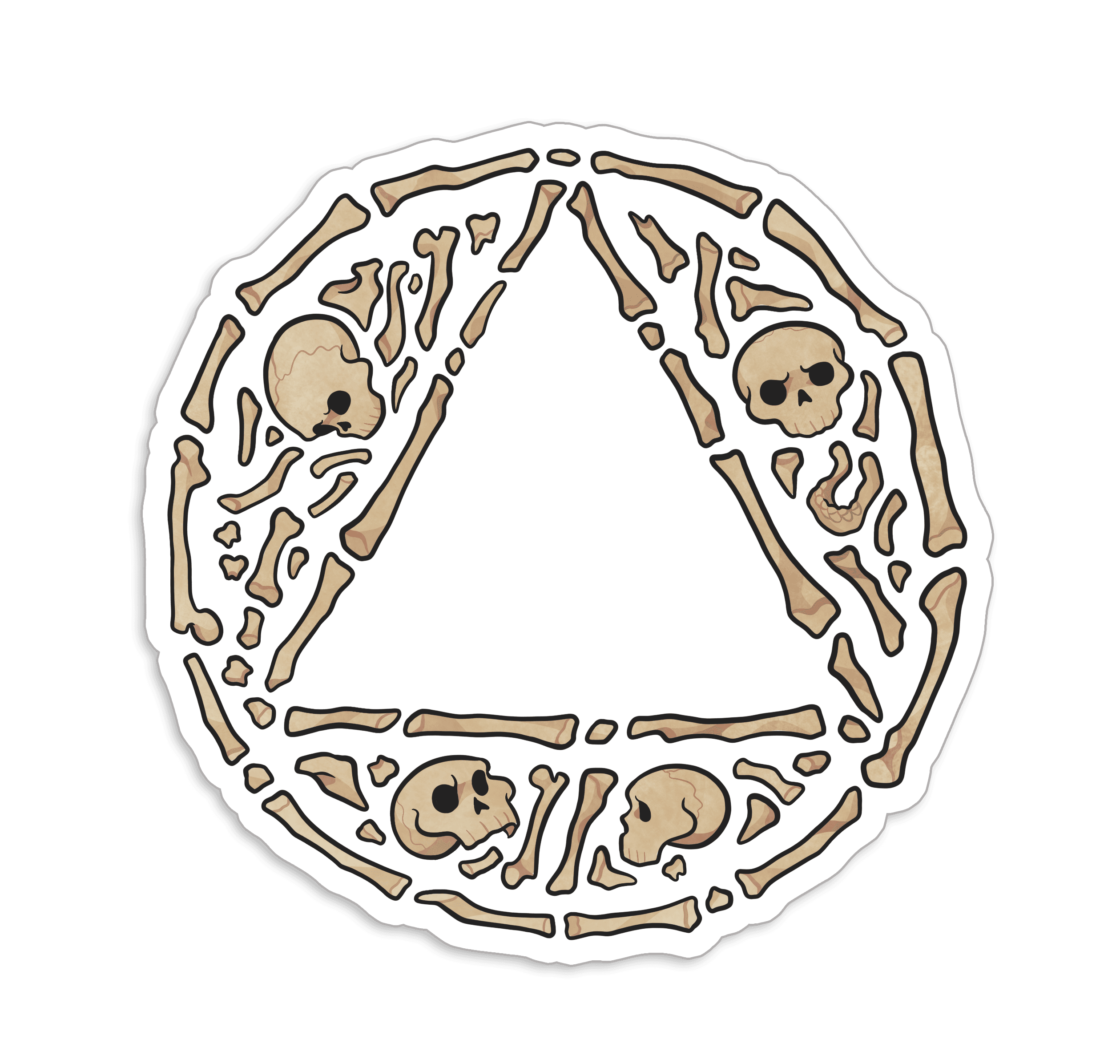 Skull Bones AA Sticker, recovery vinyl sticker