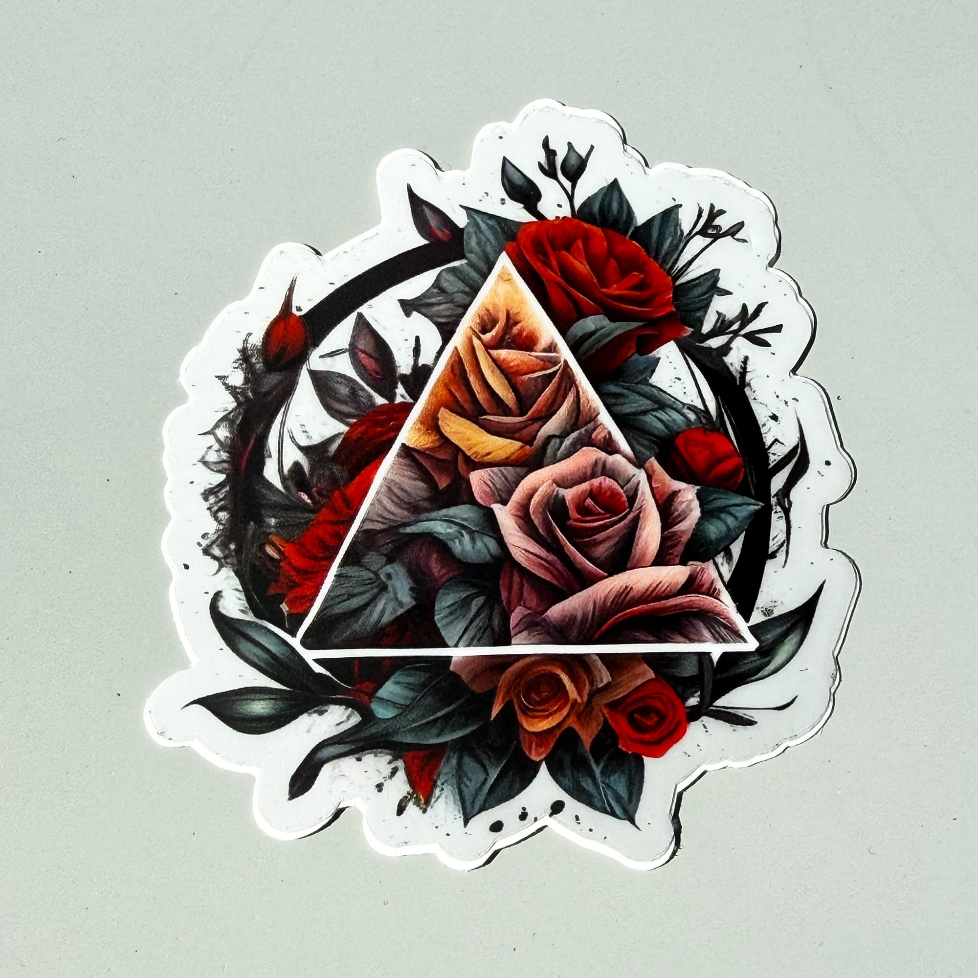 Tattoo Rose AA Sticker, recovery vinyl sticker