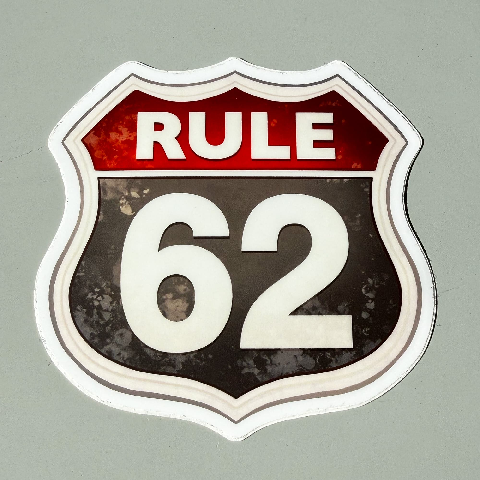 Rule 62 Sticker, recovery vinyl sticker