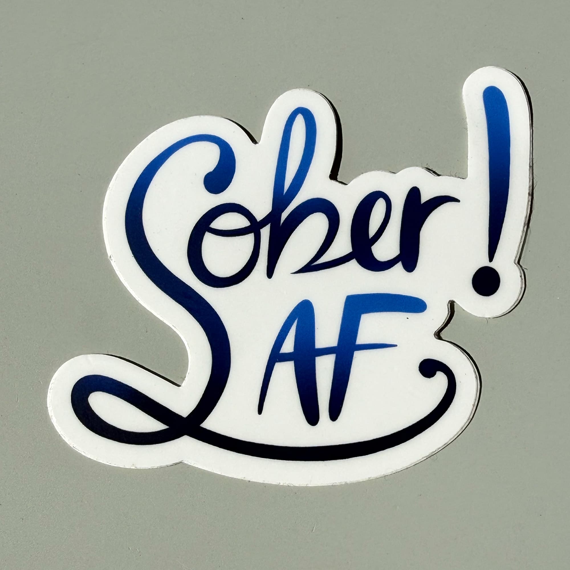 Sober AF Vinyl Sticker, recovery vinyl sticker